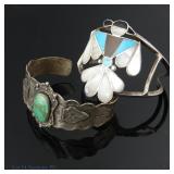 Two Sterling Silver Cuff Bracelets