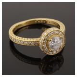 14k Y Gold Diamond Engagement Ring w/ ID