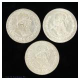 1961, 1963 & 1966 Mexico Silver Peso (3)