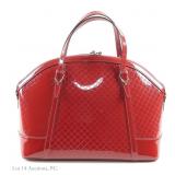 Gucci Guccissima Red Leather Dome Satchel
