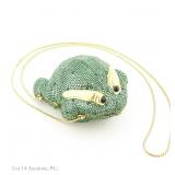 Judith Leiber Crystal Frog Minaudiere