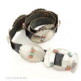Leather & Nickel Silver Belt