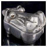 Frank Meisler Hippo #'d Lidded Metal Box, Israel