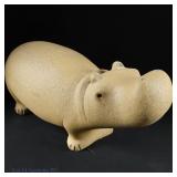John H. Seymour Stoneware Hippo Sculpture