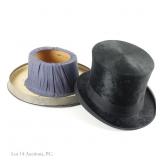 1900s Oscar Bluth Berlin Top Hat And Hat Box