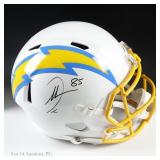 Antonio Gates Signed FS Chargers Helmet (Radtke)