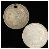 1921 (P) US 90%-Silver Morgan Dollars (2)