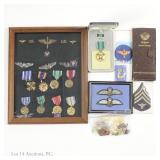 WWII Discharge & Service Records Insignia Medals