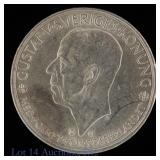 1935 Sweden Silver 5 Kronor Riksdag 500th Anniv.