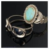 Two Sterling Silver Cuff Bracelets