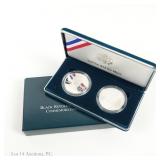 1998-S US Silver Black RW Patriots $1 2-Coin Set