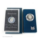 1971s & 1990 US Silver Proof IKE $1s OGP, 2