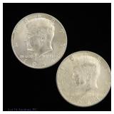 1964 (P) US 90%-Silver Kennedy 50c (2)