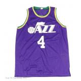 Adrian Dantley Signed Jazz Jersey JSA
