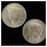 1923 (P) US 90%-Silver Peace Dollars, 2