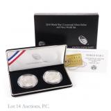 2018-P US WW1 Comm Silver Proof $1 2-Coin Set