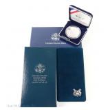 1990 & 2002w US 90%-Silver Comm $1s, 2