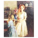 Pino 'Best Friends' Hand Embellished Giclee Print