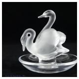 Lalique Ring Dish 'Deux Cygnes' / 'Two Swans'