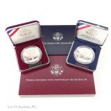 1991s & 1993s Silver USO & Jefferson $1s, 2
