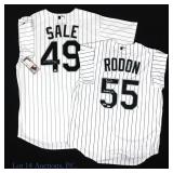 Carlos Rodon & Chris Sale Signed Jerseys W/COA's