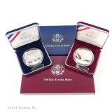 1993s & 2004p US 90%-Silver Proof Com $1s, 2