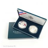 1998s USA Silver Black RW Patriots $1 2-Coin Set