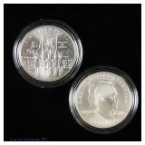 1990 & 2002w US 90%-Silver Comm $1s, 2
