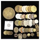 Various World Coins, Tokens & Medals (50+)