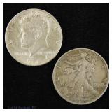 US 90%-Silver W/L & Kennedy 50c (2)