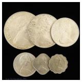 1966 Bahamas Silver / Clad Coins ASW +2.8 Ozt, 6