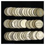 US 35%-Silver Jefferson WW2 Nickels (40)
