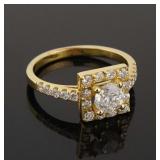 14k Y Gold Diamond Engagement Ring w/ ID