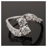 14k White Gold Diamond Ring w/ ID