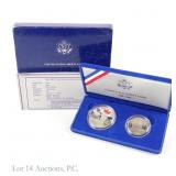 1986-S US Silver Proof Liberty Comm. 2-Coin Set