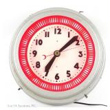 Mid Century Neocraft Neon Ring Spinner Clock