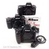 Nikon F5 And Two (2) N90S SLR Film Cameras