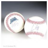 Cubs Ian Happ & Javy Baez Signed Baseballs W/COA
