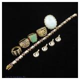 Sterling Silver Yellow Gold Plated Jewelry