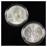 1990 & 2002w US 90%-Silver Comm $1s, 2