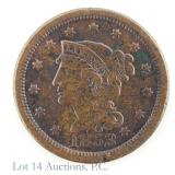 1853 (P) US Braided Hair Large Cent (*XF+)