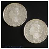 2014 Morgan-Style 1 ozt Silver Rounds (2)