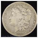 1884-S US Silver Morgan Dollar (Better Date!)