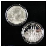 1990 & 2002w US 90%-Silver Comm $1s, 2