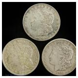 1921 P & S US Silver Morgan Dollars (3)