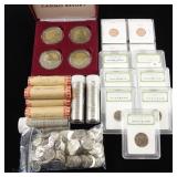 Various US & World Coins, Tokens & Medals