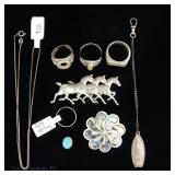 Sterling Silver Jewelry Lot (~40.3g)