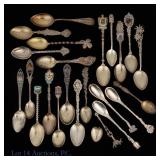 925 Sterling & 800 Coin Silver Collectors Spoons