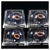 4 Signed Chgo Bears Mini Helmets (AS IS)