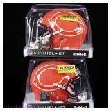 2 Bears Signed Mini Helmets Dan Hampton + (NO COA)